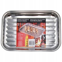 Eco grill tray made of stainless steel grate