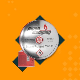 Dujų kasetė 190g dujinė krosnelei Planika, Alpen camping x18 lutlamps