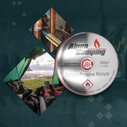 Dujų kasetė 190g dujinė krosnelei Planika, Alpen camping x18 lutlamps