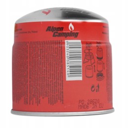 Dujų kasetė 190g dujinė krosnelei Planika, Alpen camping x18 lutlamps