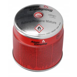 Gaasikassett 190g gaas Planika pliidile, Alpen camping x18 lutlamp