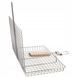 Grilling rack for fish vegetables closed basket steel grid useful!!!
