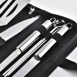 Barbekjū komplekta piederumi galda piederumi 10 vienā