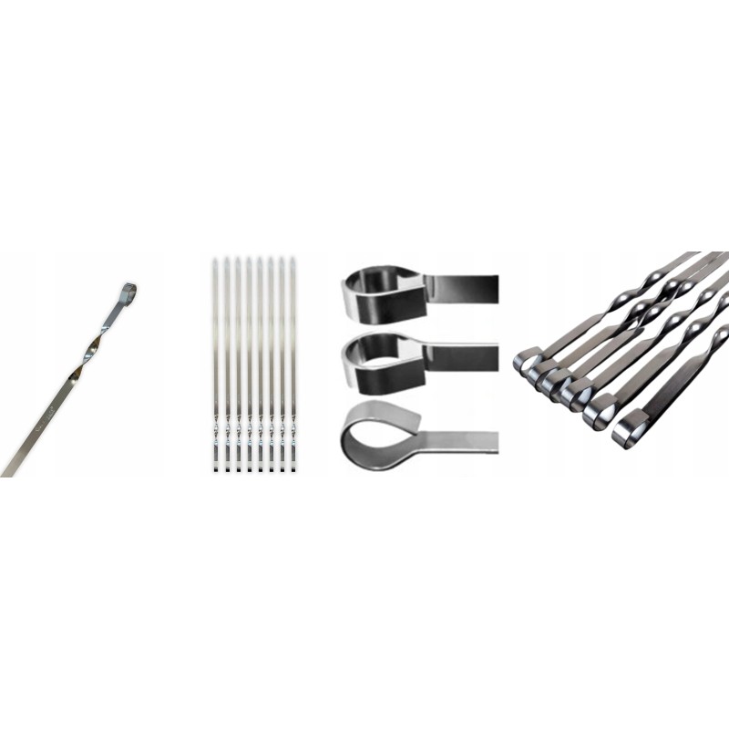 Terasvardad kebabide grillimiseks, pikad 50 cm, 10 tk