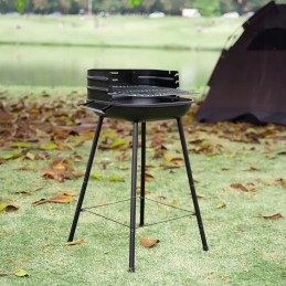 Sodo kepsninė su anglimis, didelės, reguliuojamos iškylų grotelės