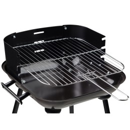 Sodo kepsninė su anglimis, didelės, reguliuojamos iškylų grotelės