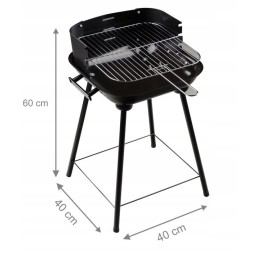 Sodo kepsninė su anglimis, didelės, reguliuojamos iškylų grotelės