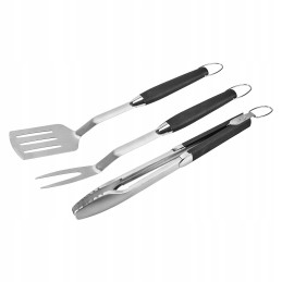 Grill cutlery 3 pcs spatula tongs fork