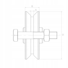'V' tipo plieninis volas, skersmuo 68x20 mm