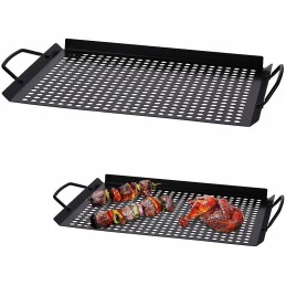 Grill plate grill grate grill pan perforated 43x28 cm