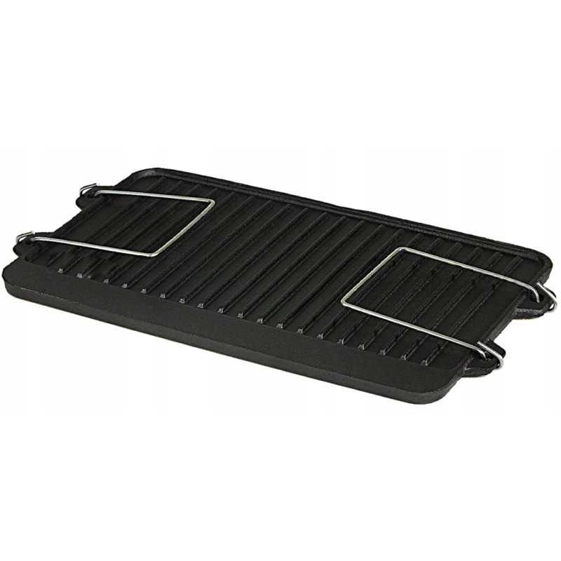 Double-sided cast iron grill plate
