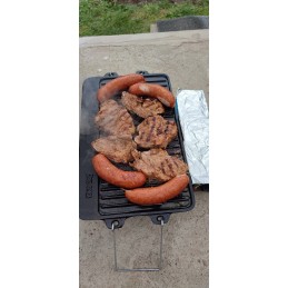 Double-sided cast iron grill plate
