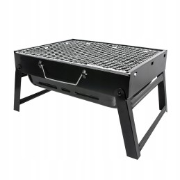 Large, portable, foldable charcoal camping grill