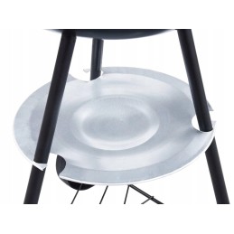 Sodo briketinė anglis grilis su ratukais, dangtelis, apvalus, rakinamas, nešiojamas