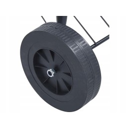 Sodo briketinė anglis grilis su ratukais, dangtelis, apvalus, rakinamas, nešiojamas