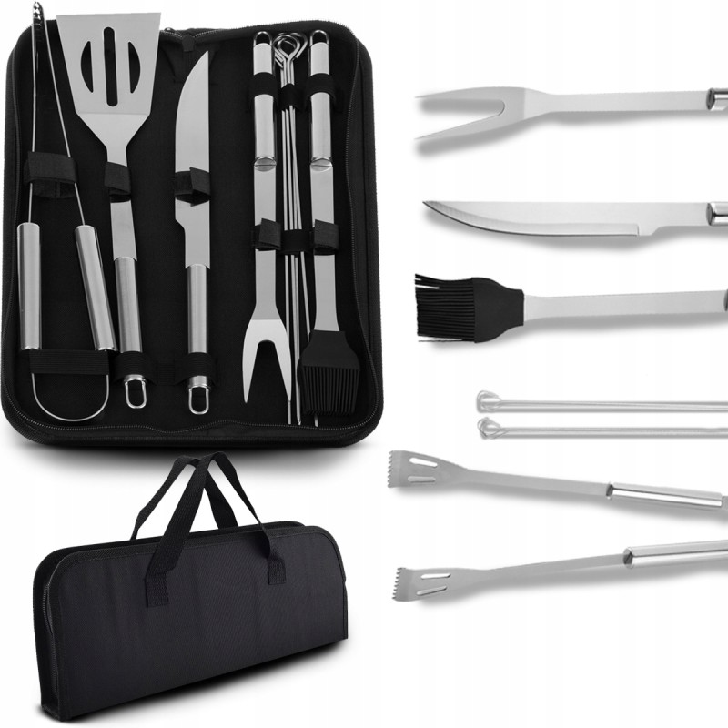 Grillitarvikute komplekt 9-in-1 karbis