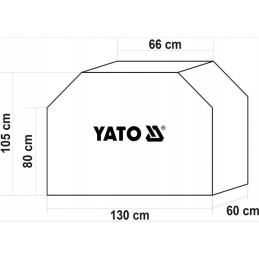 Grill cover, waterproof, tarpaulin, protective cover for grill, 130x60x105 cm