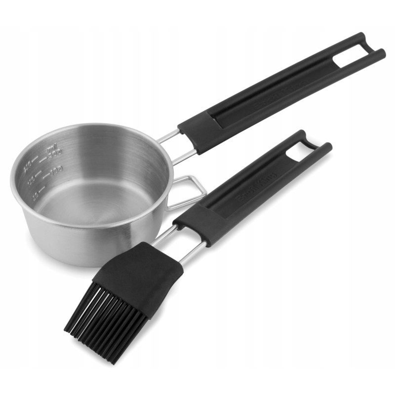 Puodas su broil king silikoniniu šepetėliu