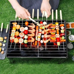 ✅ Turistinis grilis nešiojamas sulankstomas anglies grilis