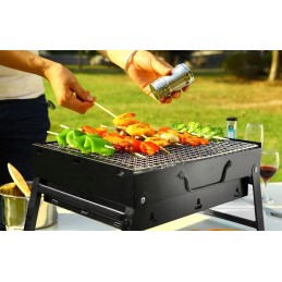Sulankstomas grilis, nešiojamas nešiojamas lagaminas, kepsninė su anglimi, kempingas