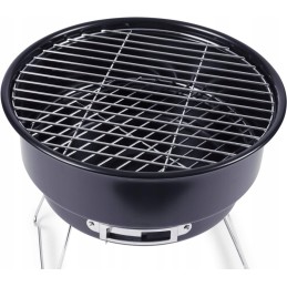 ⭐⭐Turistinis grilis sulankstomas nešiojamas apvalus su rankena juoda 26cm ag225b⭐⭐