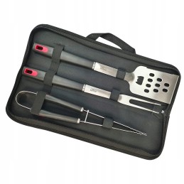 ✅ barbecue cutlery set - stainless steel with case adler ad6727