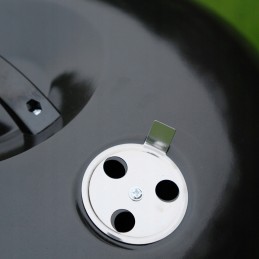 Ümmargune söega aiagrill kattega vl10 must