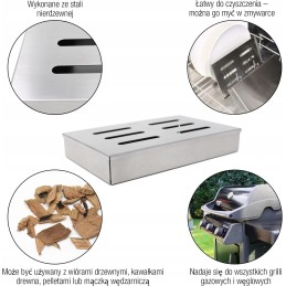 ⭐amazy stainless steel smoking container with free smoking tokens + 2 grill skewers⭐