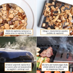 ⭐amazy stainless steel smoking container with free smoking tokens + 2 grill skewers⭐