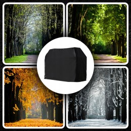 All-season grill cover, case, waterproof, UV, black, 145x117x61