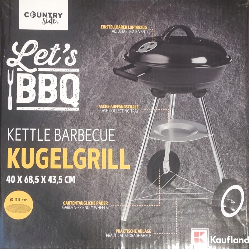 Apvalios juodos kaimiškos anglies kepsninės