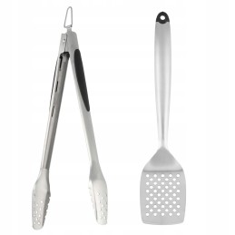 Stainless Steel Grilling Set Tongs + Spatula - Mustang