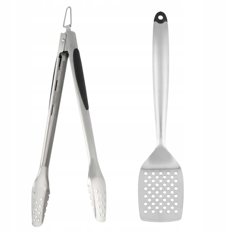 Stainless Steel Grilling Set Tongs + Spatula - Mustang