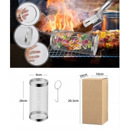 ️ Grozs dārzeņu, gaļas, frī, zivju grilēšanai, grilēšanai, grila restīte, 3gab.