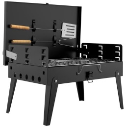 Turistinis anglies grilis xxl nešiojamas sulankstomas lagaminas + priedai