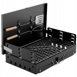 Turistinis anglies grilis xxl nešiojamas sulankstomas lagaminas + priedai