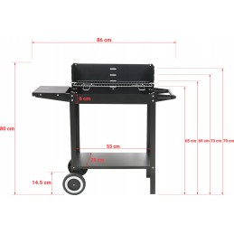 Anglies kepsninė su lentyna, grotelės 48 x 26,5 cm