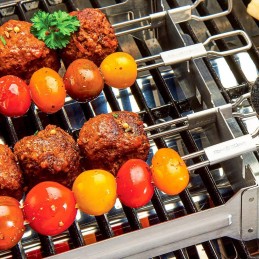 Broil king kebabu komplekts dubultā tērauda grila iesmiem 69138