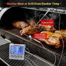 LCD virtuvės termometras grilio krosnelė rūkykla 2 sodny thermopro tp 17