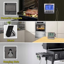 LCD virtuvės termometras grilio krosnelė rūkykla 2 sodny thermopro tp 17