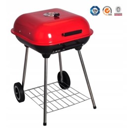 Didelė sodo grilis ant ratų su dangteliu