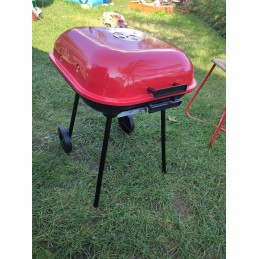 Didelė sodo grilis ant ratukų su dangteliu + priedai