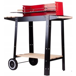 Nešiojama medžio anglies kepsninė su grotelėmis