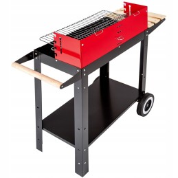 Nešiojama medžio anglies kepsninė su grotelėmis