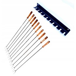 Laužo stulpai 10x židinio šakutės 124cm bešakės kabykla