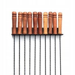 Laužo stulpai 10x židinio šakutės 124cm bešakės kabykla