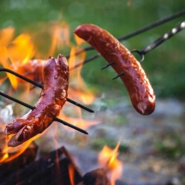 Laužo stulpai 10x židinio šakutės 124cm bešakės kabykla