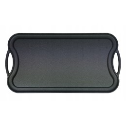 Double-sided cast iron plate for gas grill, cast iron grill grate 51x26cm