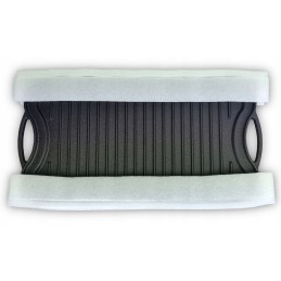 Double-sided cast iron plate for gas grill, cast iron grill grate 51x26cm