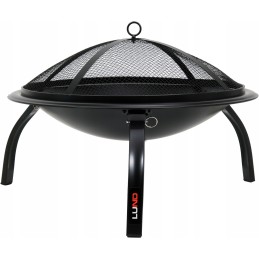 Plieninis židinys su atlenkiamomis kojelėmis, 56x39cm